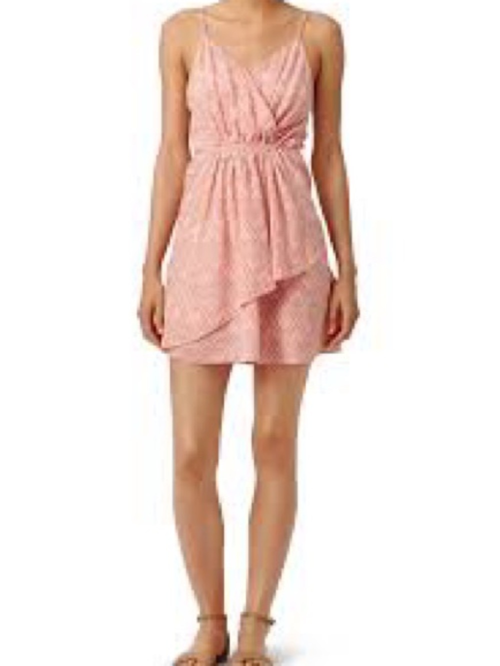 Rebecca Taylor Blush Pink Wrap Mini Dress